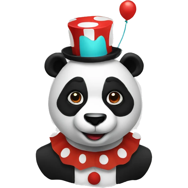 panda clown emoji