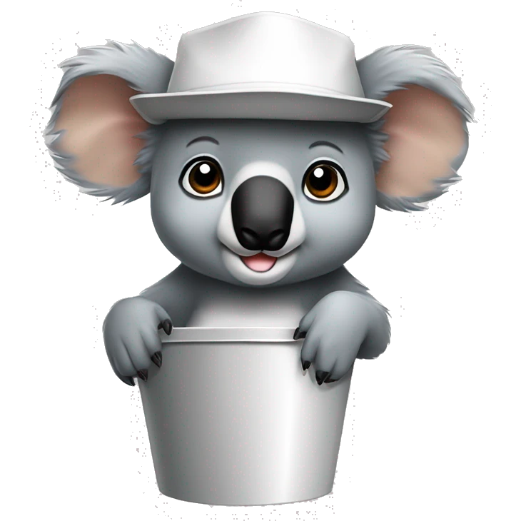 Koala with buckethat emoji