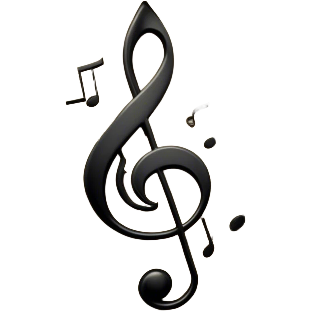 Cinematic Realistic Music Notes, crisp black ink on vintage sheet music, slightly curled edges, soft candlelight casting subtle shadows, glowing with an artistic and nostalgic charm. emoji