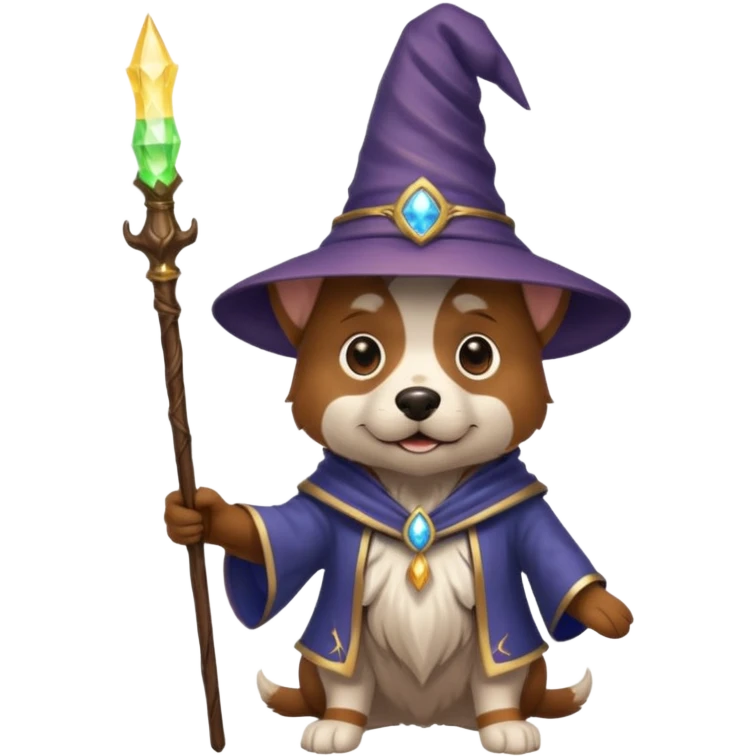 Dog wizard emoji