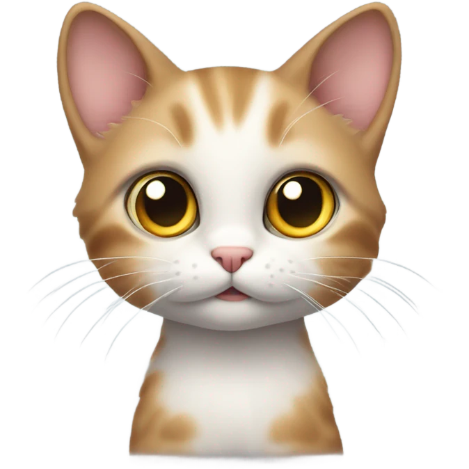 Smart cute cat emoji