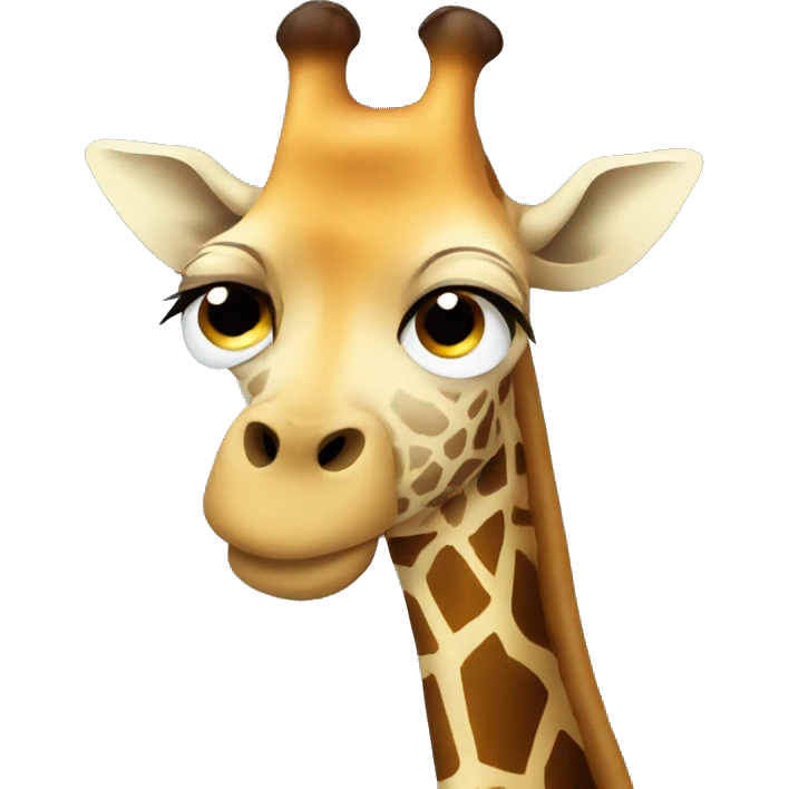 Sad giraffe emoji