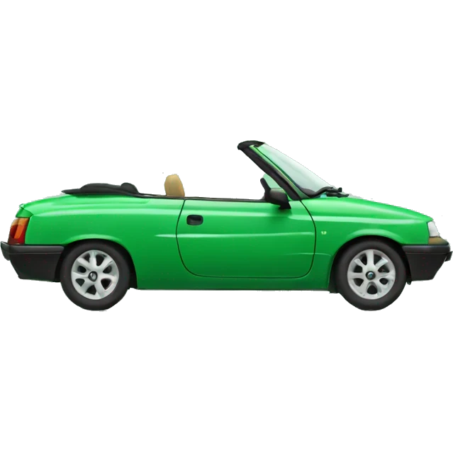 green renault cabrio emoji