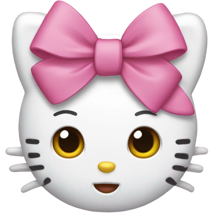 hello kitty with big pink bow  emoji