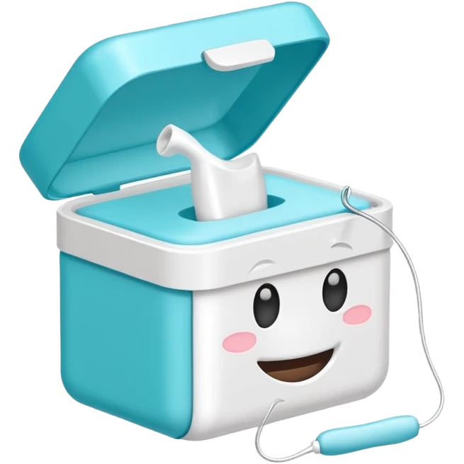 Dental floss in a box emoji