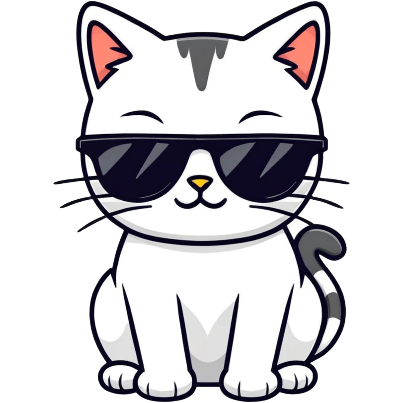 Cat with sunglasses emoji