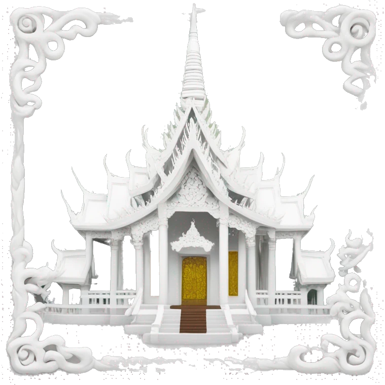 Wat Rong Khun White temple emoji