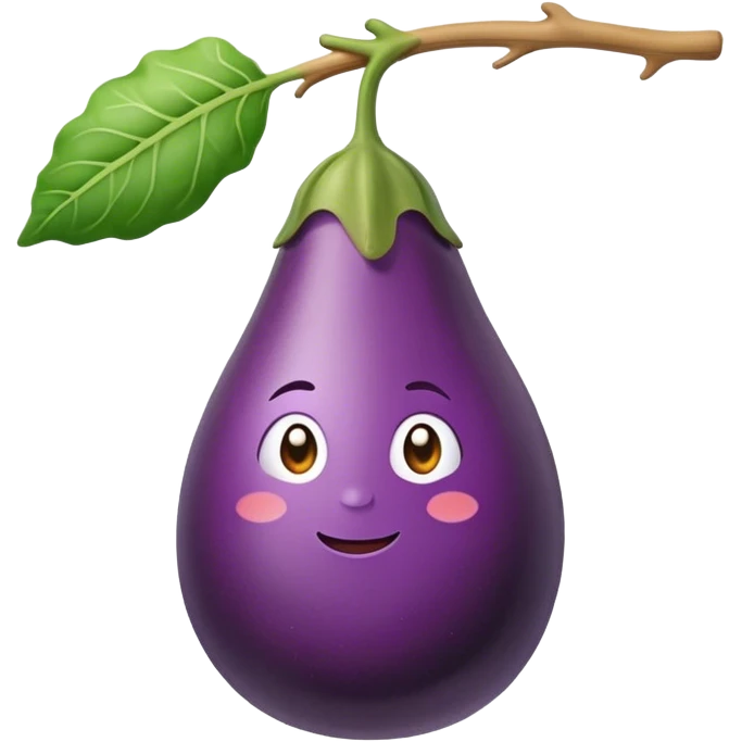 Une aubergine dans une pêche qui goutte emoji