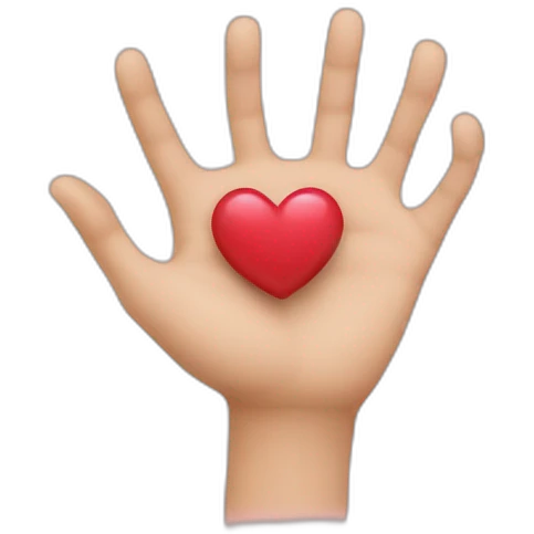 Hand heart emoji