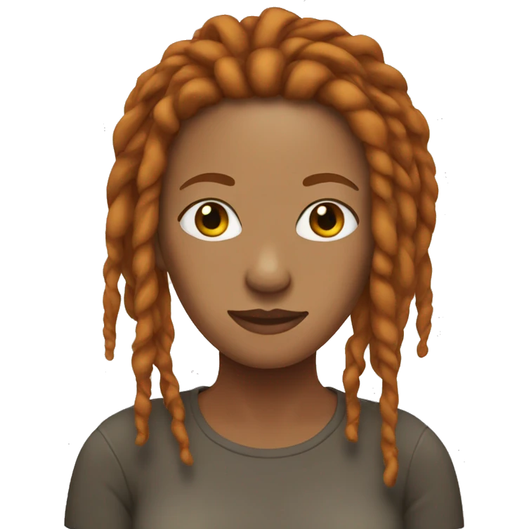 Woman with ginger dreads emoji