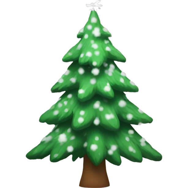 Christmas tree with white snowflakes  emoji