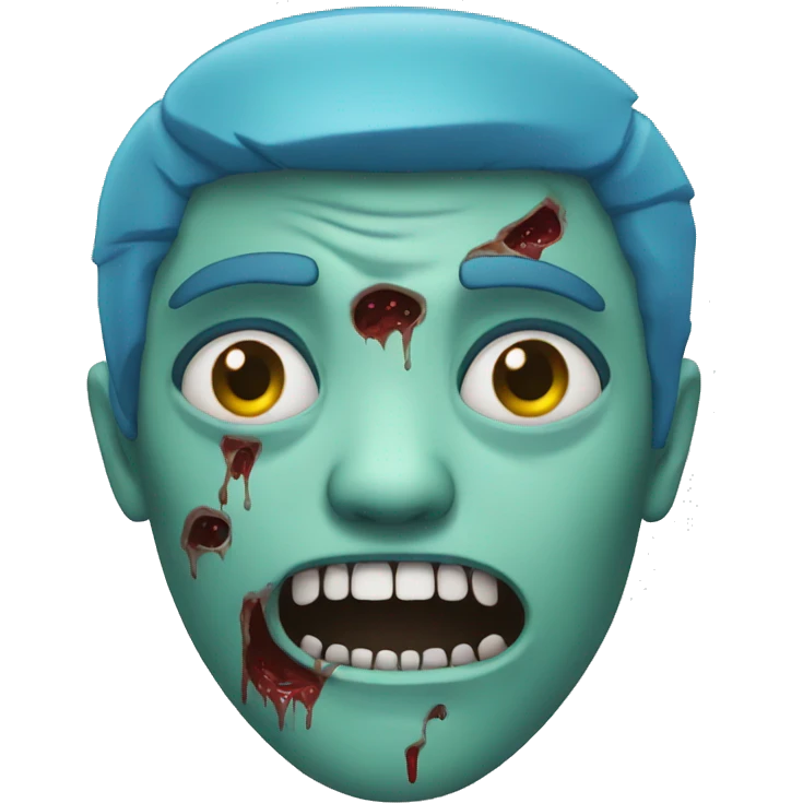Un zombie bleu  emoji