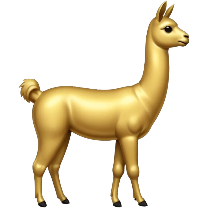 A small golden llama silhouette emoji