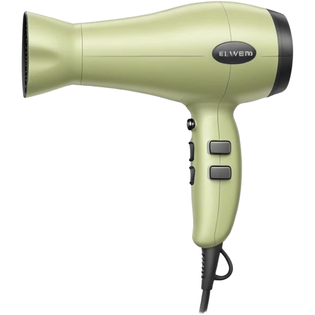 pastel olive hair dryer emoji