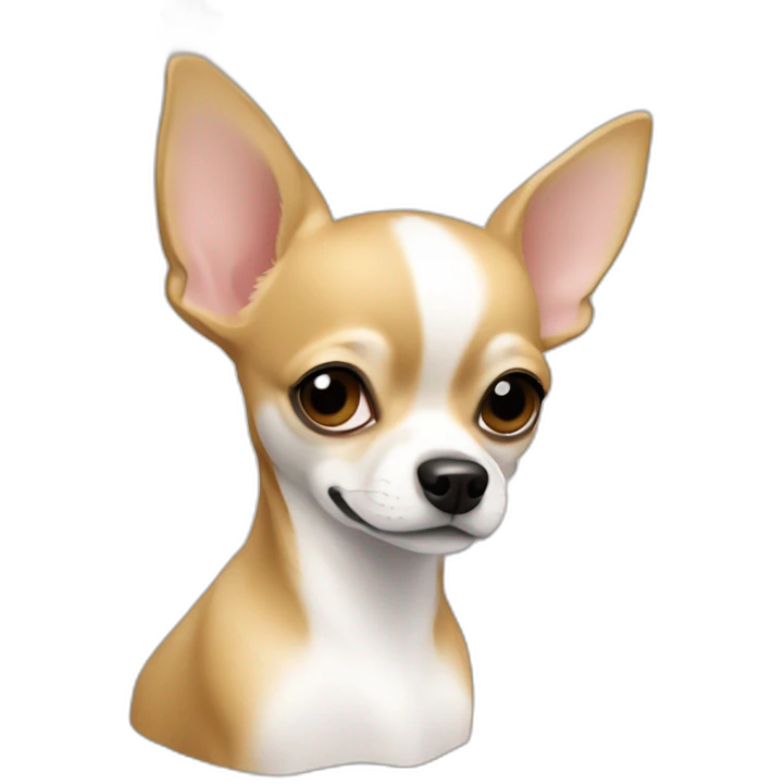 chihuahua Christmas tan white emoji