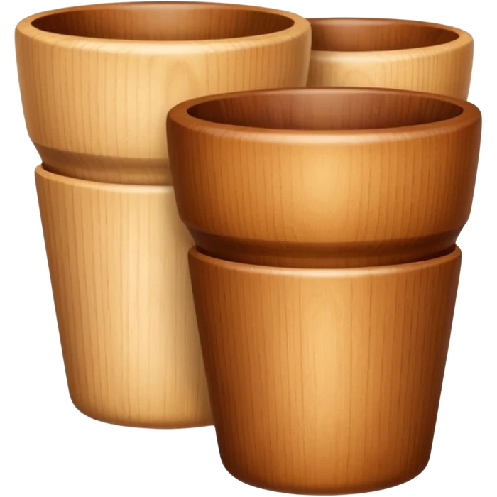 wooden kitchen cups emoji