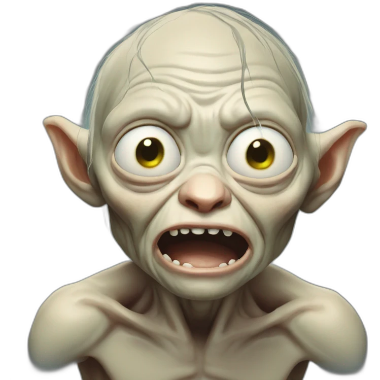 Gollum-crying emoji