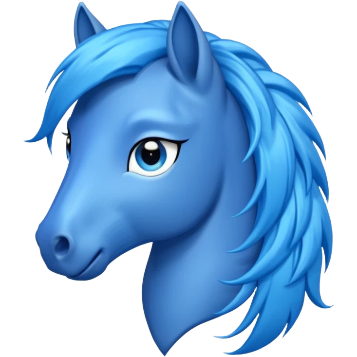 blue pony head emoji