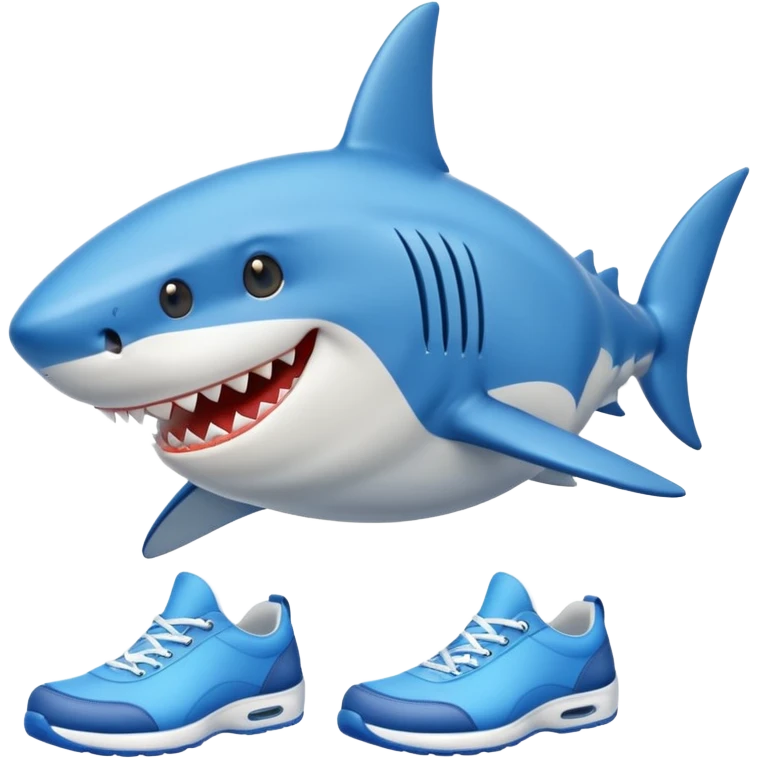Shark with blue shoes  emoji