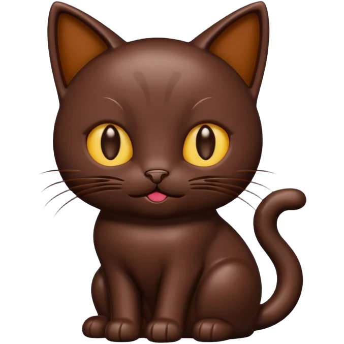 cat made of chocolate emoji