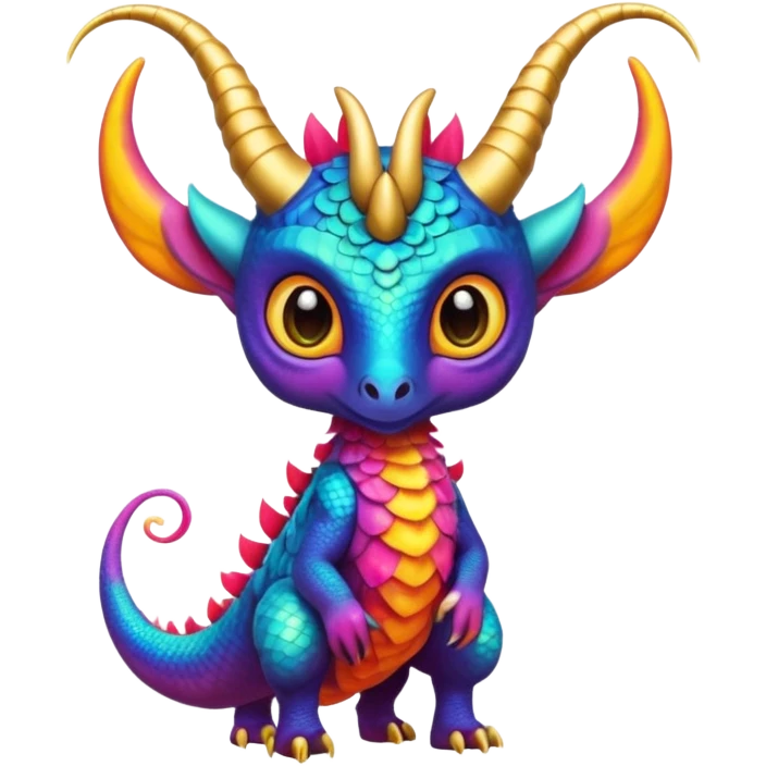 Tropical Exotic Fakémon-fantasy-creature, full body emoji