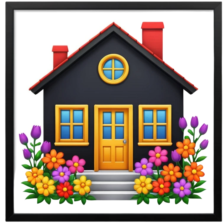house of flowers emoji