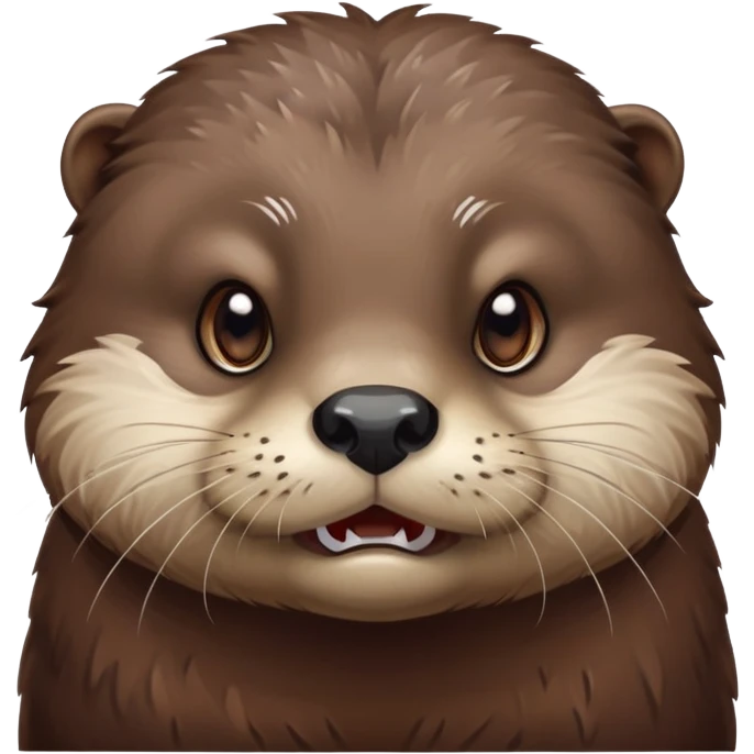 Angry sad cute otter emoji