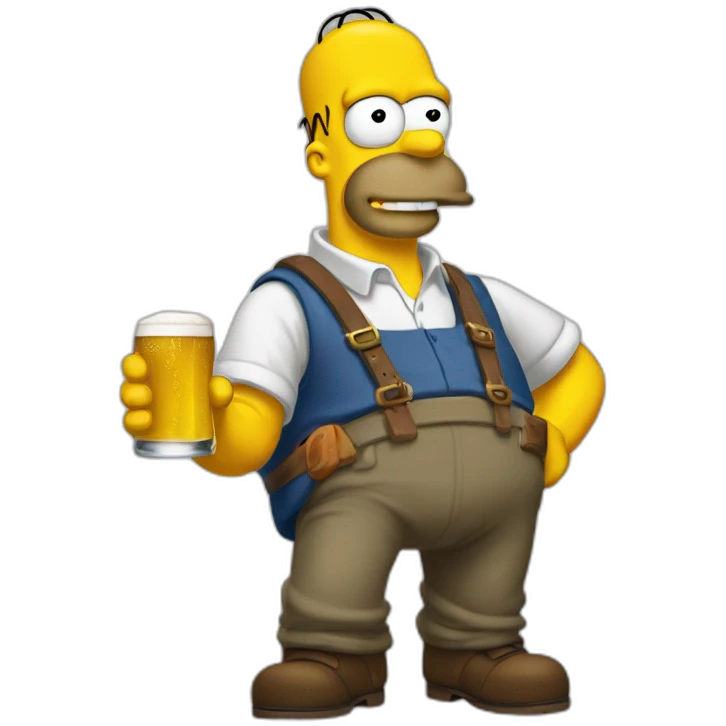 Homer buvant un bière emoji