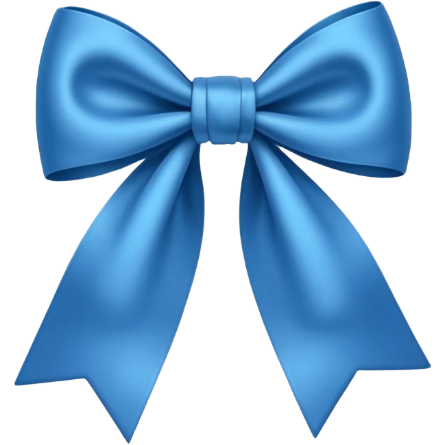 Blue bow emoji