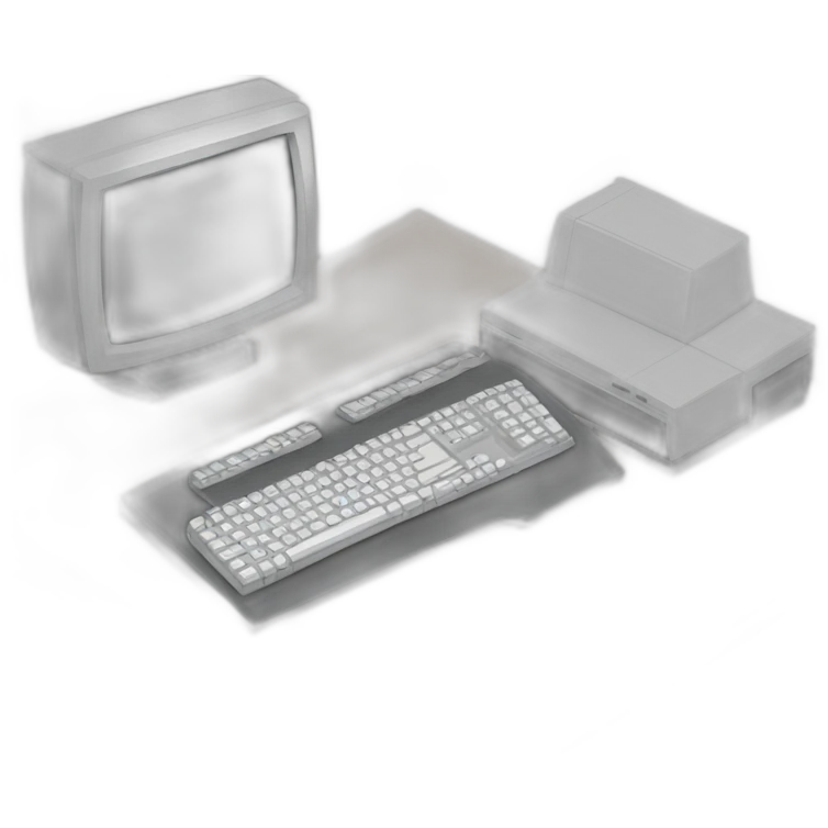 Personal computer，isometric view emoji