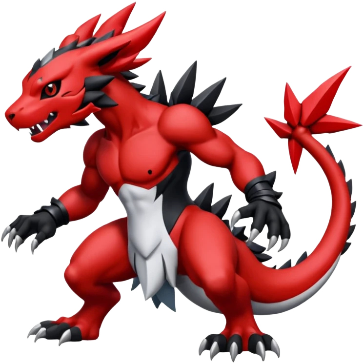 Yveltal-Guilmon-Weregarurumon-fusion-creature (full body) emoji