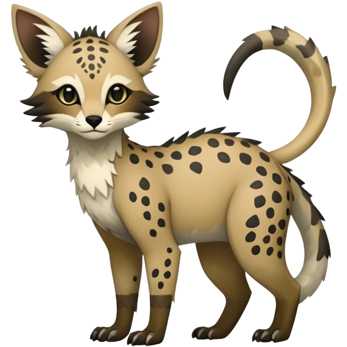 Modern Feral Rare Fantasy Vernid-Trico-species by LiLaiRa, random markings, full body emoji