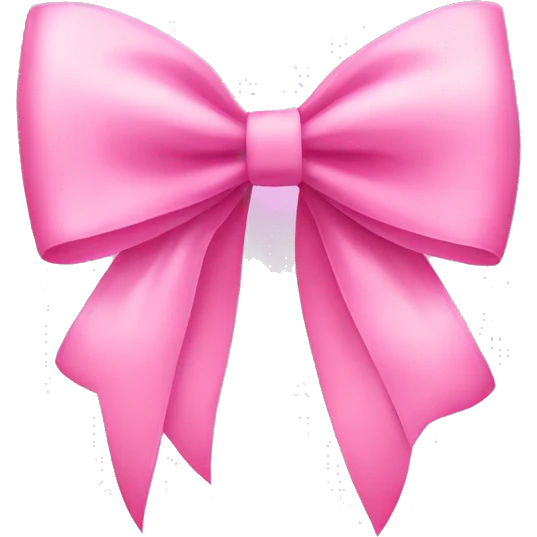 Coquette pink bow emoji
