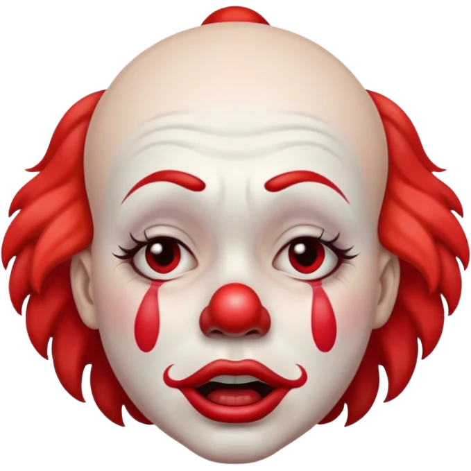 sad crying clown emoji