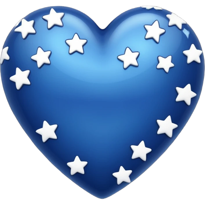 dark blue heart with stars emoji