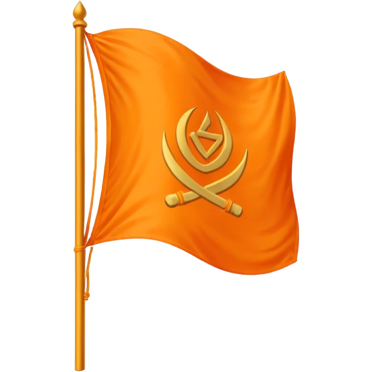 Use orange flag and sikh emoji this 🪯 and make sure emoji fit in Flag  emoji