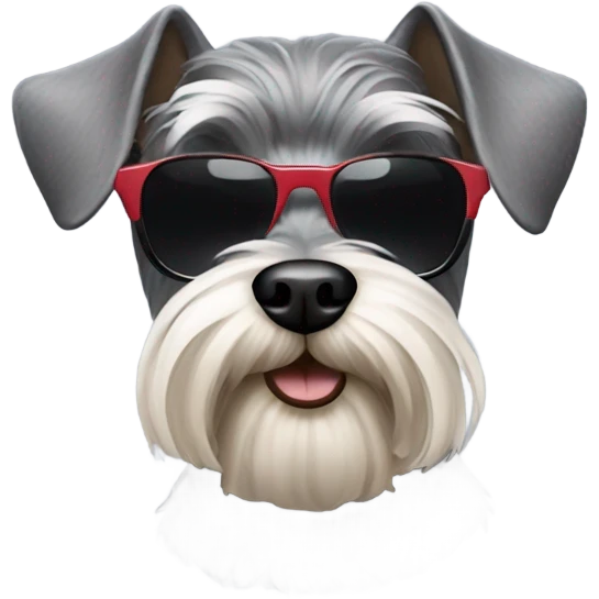 Schnauzer with sunglasses  emoji