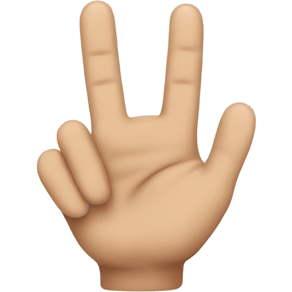 2 fingers emoji