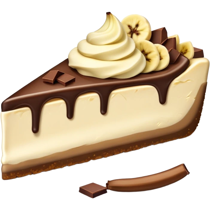 Chunky monkey cheesecake slice  emoji