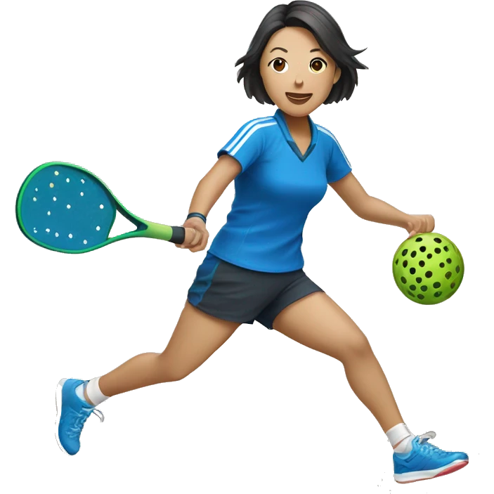 Japanese woman playing pickleball emoji