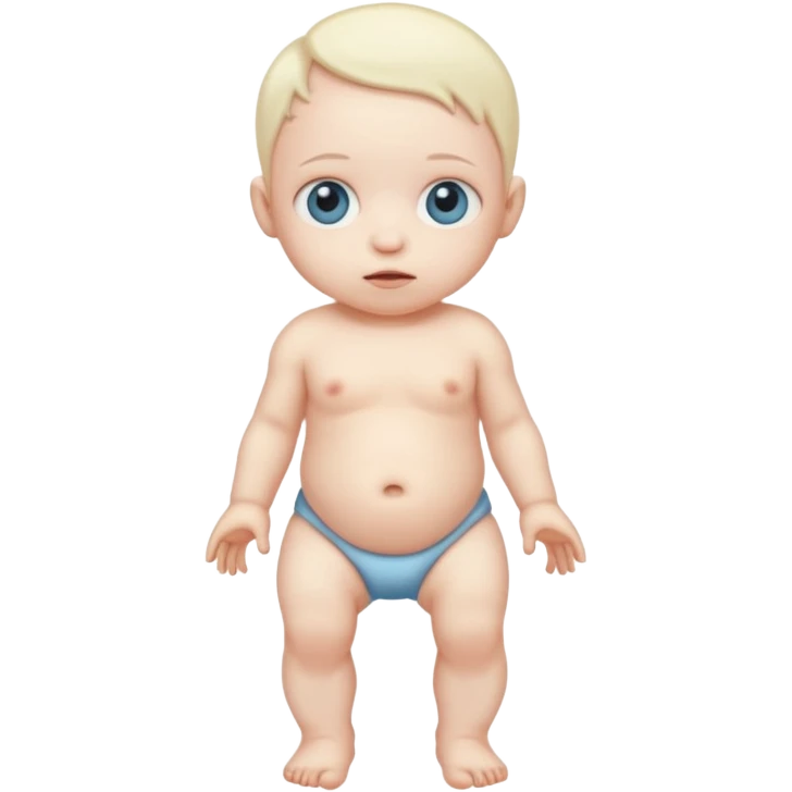 High resolution of   realistic full body baby distorted , no extra hybrid emoji