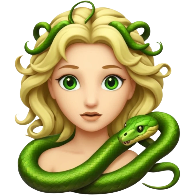 Blonde cute Medusa  emoji