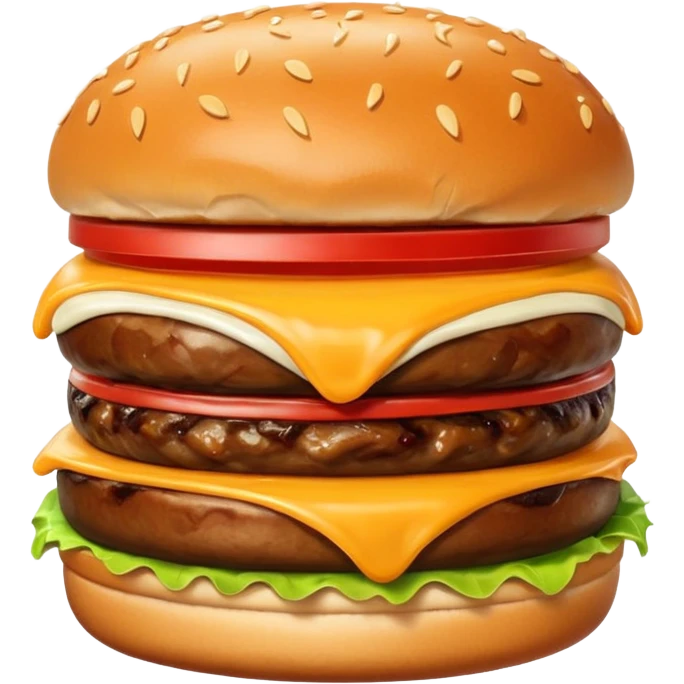 burger from Quick with soft bun, steak, cheese, sauce emoji