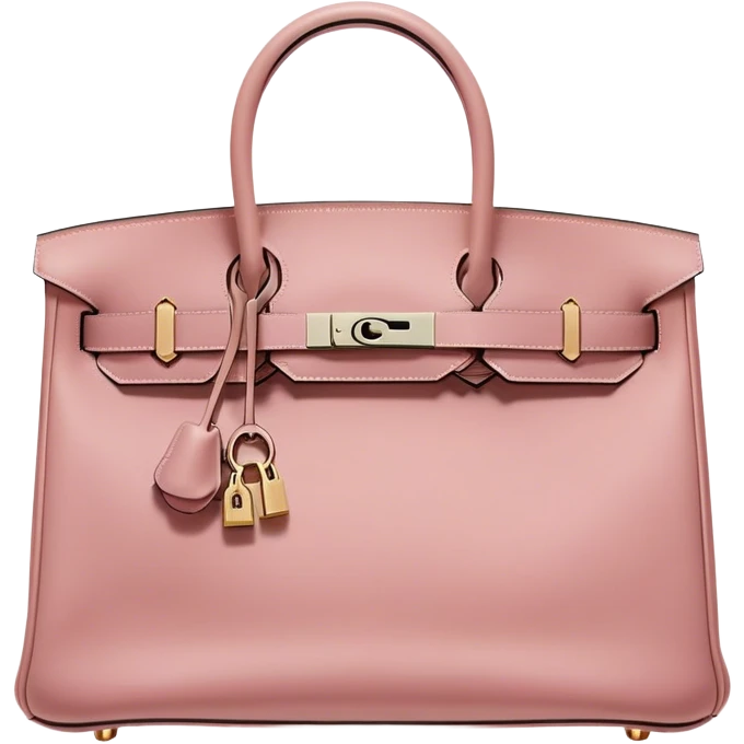 Dusty rose bag with Hermes-logo emoji