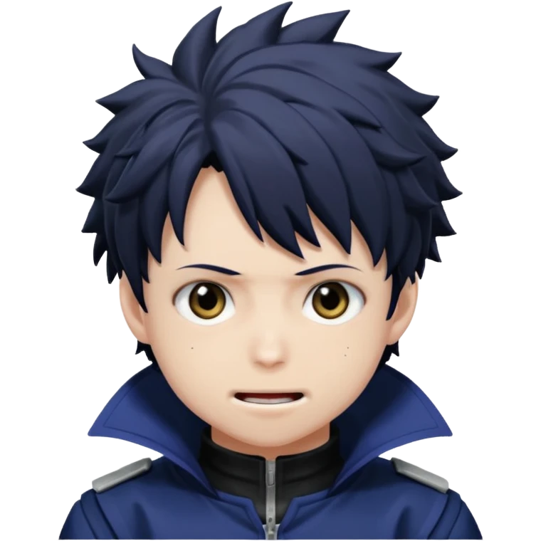 dabi from my hero academia with a cute expression emoji