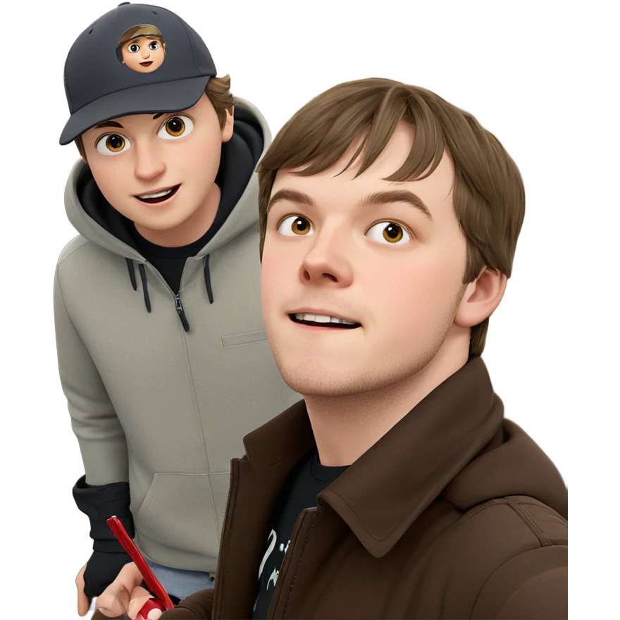 boys wearing hats outdoors emoji