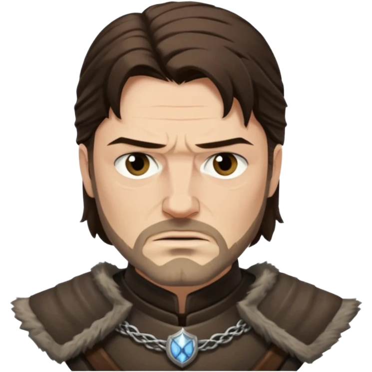 Eddard Stark face character face only front face  emoji