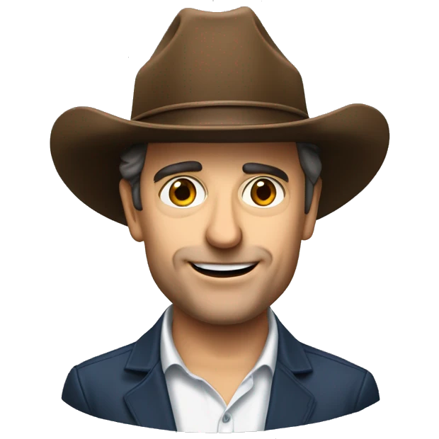 Raphaël Glucksmann, a french poltician, with a cowboy hat emoji