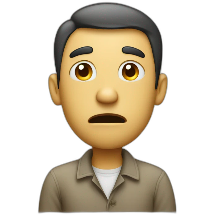 Confused man wondering about something full body  emoji