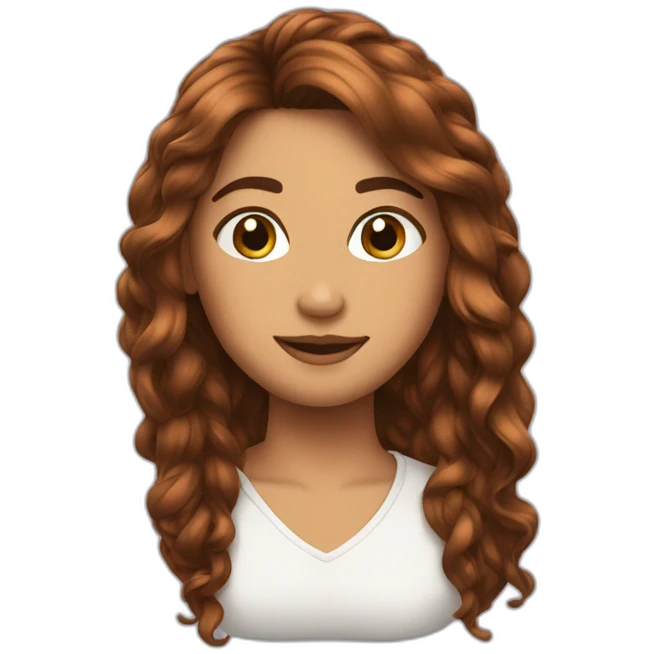 Cheuveux brun  emoji